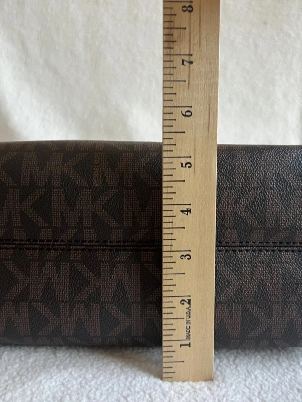 Michael Kors Ciara Brown Satchel monogram Signature Bag With Charm NO STRAP